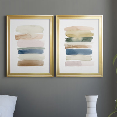 "Faint Swatches I" Painting Print Set 