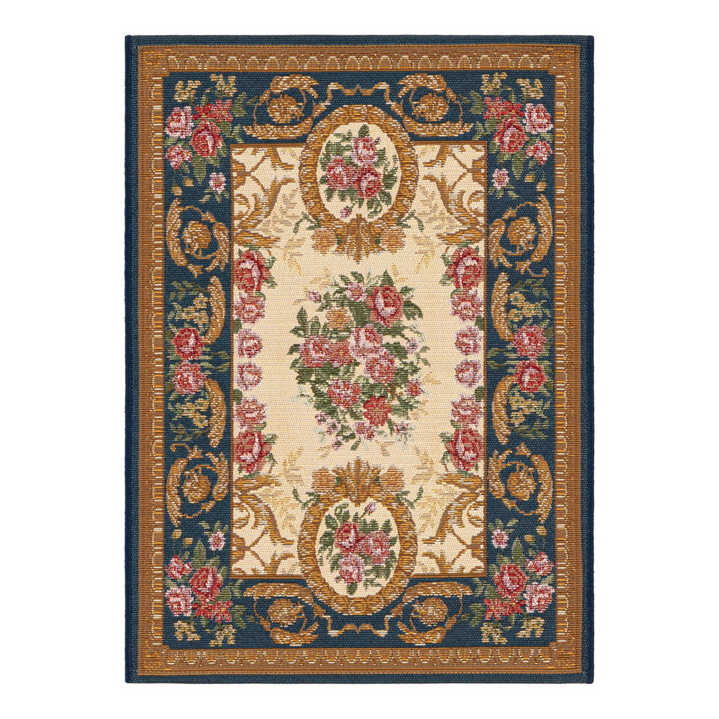 Tapis intérieur / extérieur traditionnel, Rectangle 2 pi x 3 pi 1 po
