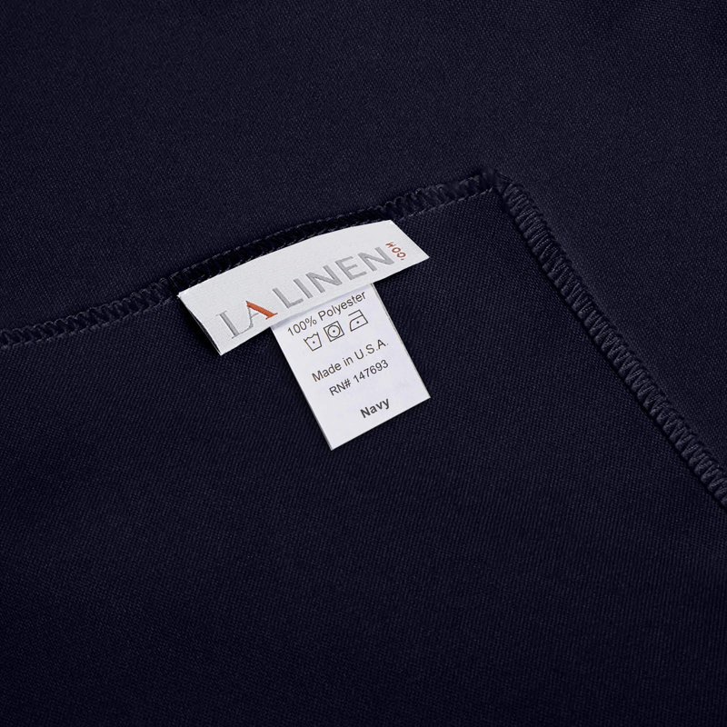 Nappe ronde de couleur unie Fisher, Bleu marine, Rond de 108 po