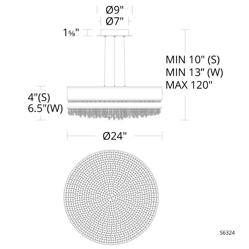 Eclyptix 1 - Light LED Chandelier, Silver