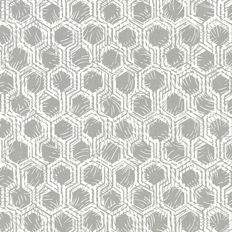 Musa 10.05m x 53cm Matte Wallpaper Roll, Grey/White