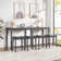 41.5" Wide 6-Piece Modern Counter Height Pub Table Set With USB Port Backless Stools