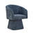 Swivel Barrel Accent Chair, Soft Chenille Fabric, Deep Cushioned Seat-1856073275