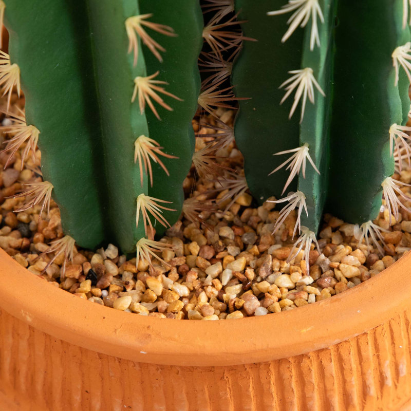 Artificial Cactus in Terracotta Planter, 60" H x 10" W x 10" D