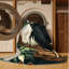  Tapis lavable noir Colobus-409031056