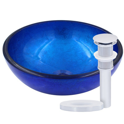 Glass Circular Vessel Bathroom Sink