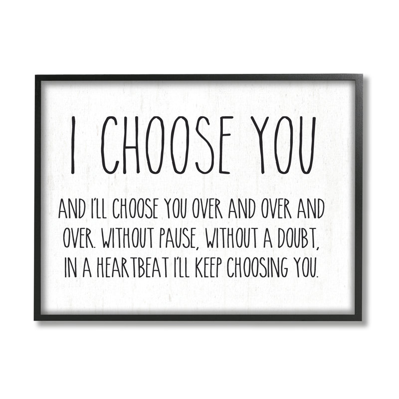 I I Love You, citation romantique, typographie décontractée, Giclée encadrée noir minuit, H 11 po x l 14 po x P 1,5 po