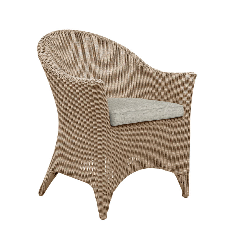 Cape Cod Patio Dining Chair with Cushion (Set of 2), Canvas Navy Sunbrella® Canvas, Cape Cod Willow