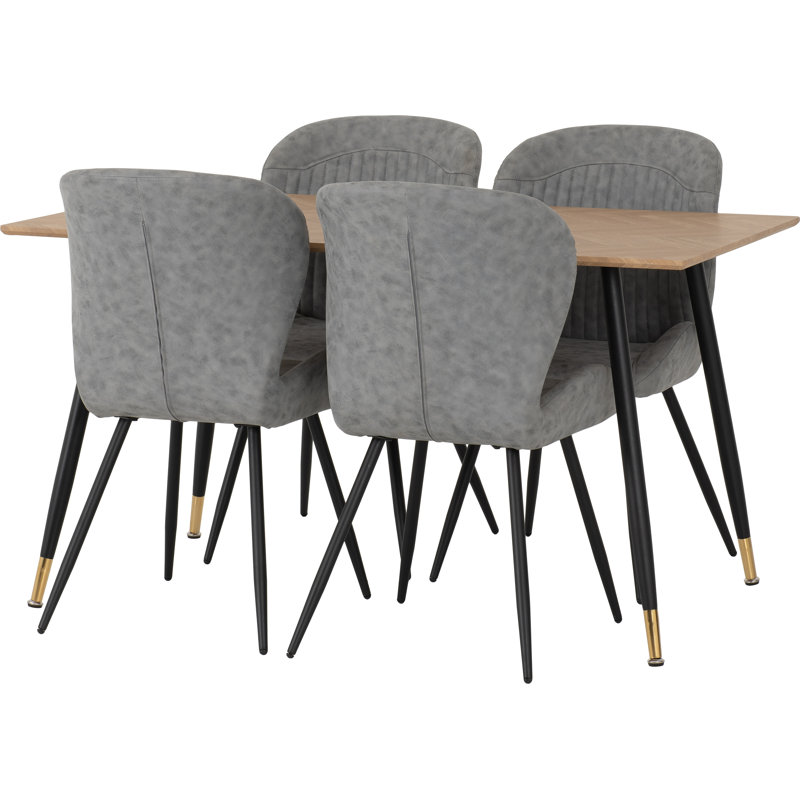 Aalisa 4 - Person Dining Set, Grey