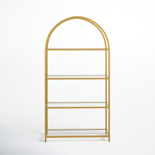 Gouged Brass Etagere