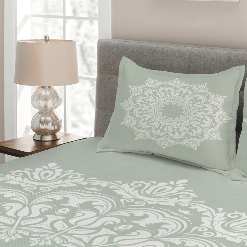 Traditional Damask Coverlet