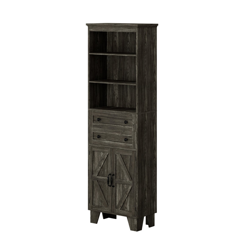 Bathroom Storage Canbinet, Dark Gray
