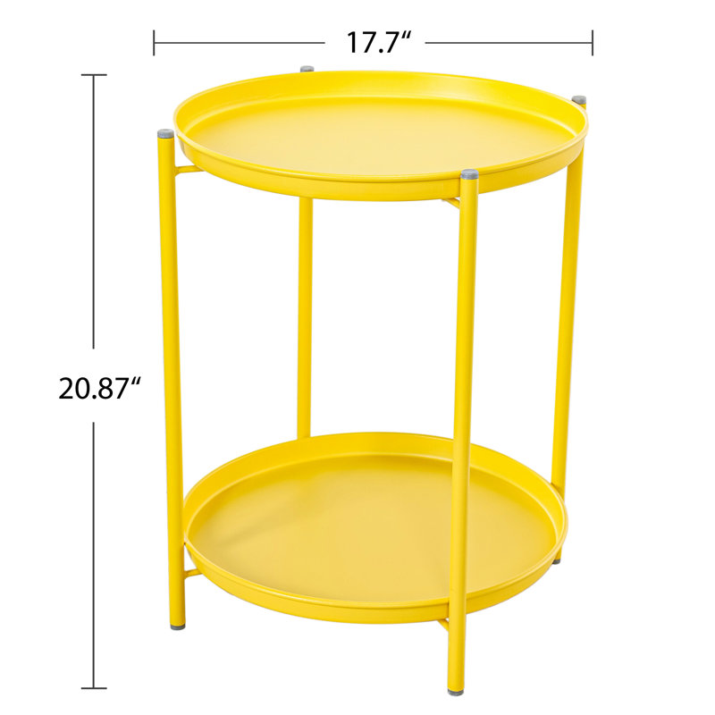 Table d'appoint Caira, Jaune