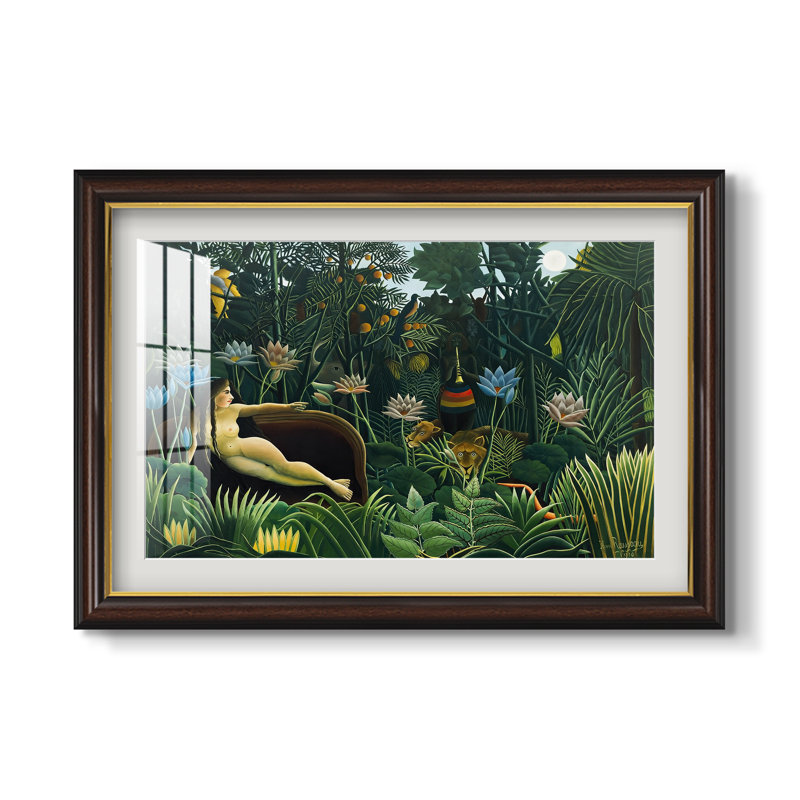 Le Rêve, 1910 - Henri Rousseau - Reproduction encadrée sur mesure, Format intérieur 20 po x 28 po, Noyer doré