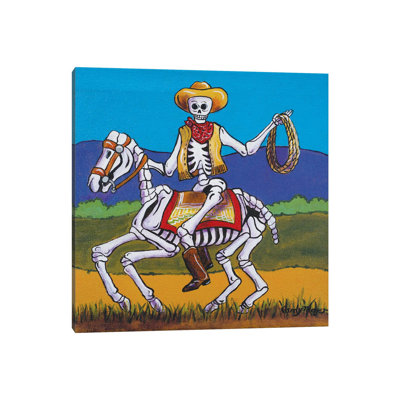 Western Cowboy 1 Piece Wrapped Canvas Wall Art