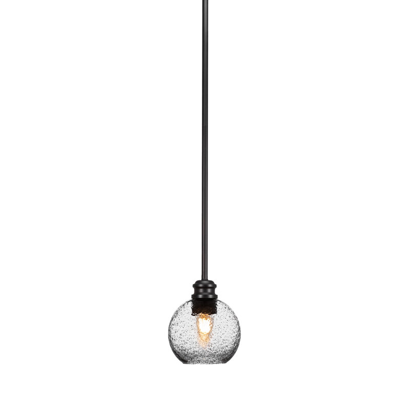 Align Cord Mini Pendant Shown With 5.75" Glass, Espresso, Smoke