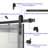 Tempered Frosted Glass Barn Door with Installation Hardware Kit and Handle, Wood Sliding Barn Door-87459510-87459509