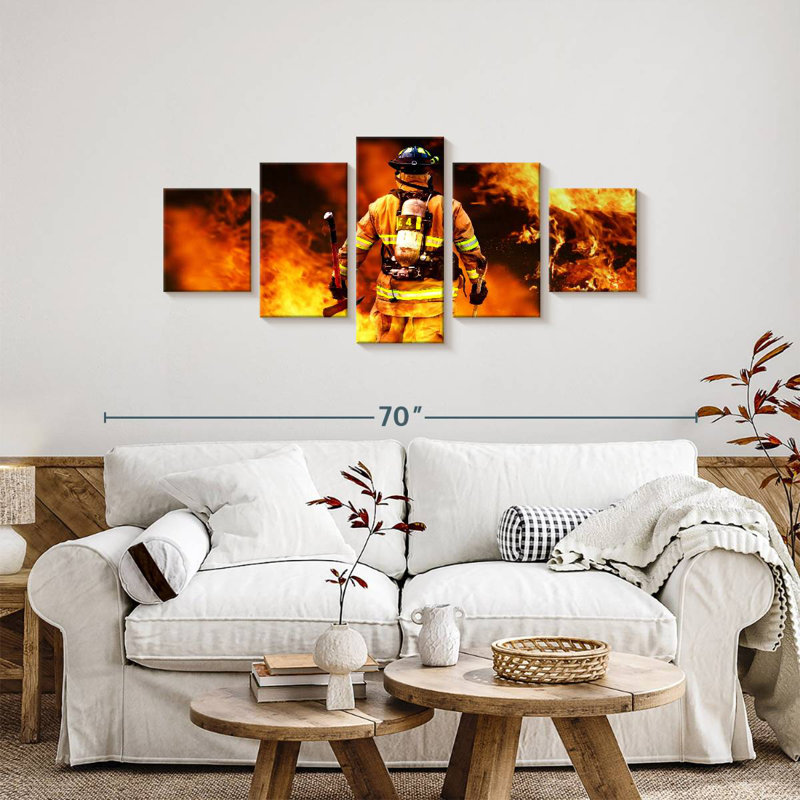 Firefighter, 24" H x 55" W
