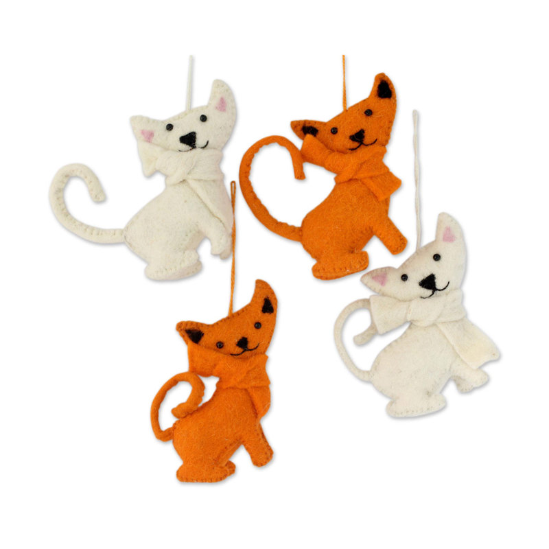 Ensemble d’ornement figurine suspendue féline 4