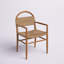 Chaise avec accoudoirs en bois massif Kashmir-980238153-980238152
