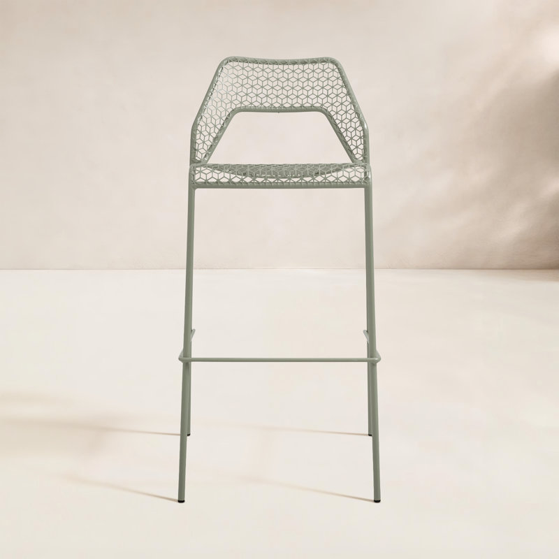 Hot Mesh Outdoor Bar Stool, Gray Green, Bar Stool (30.5" Seat Height)