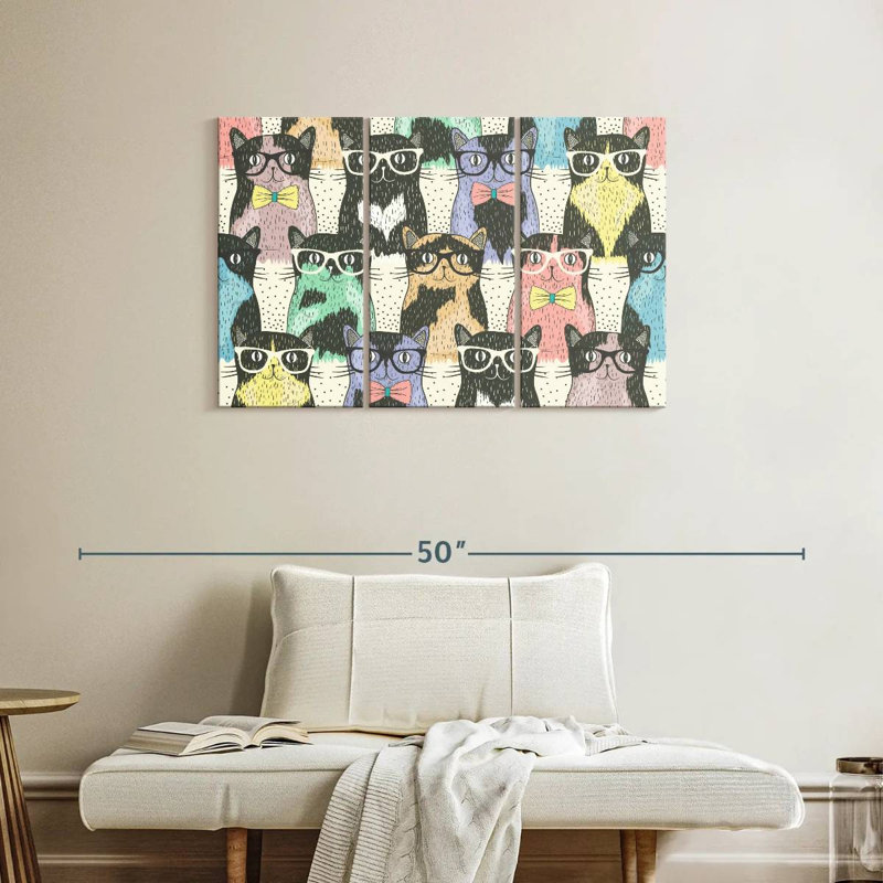 Cool Cats, 24" H x 38" W