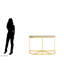120cm Glass Top Console Table