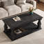 Table basse rustique de 47,24 po avec tablette de rangement-2129695815