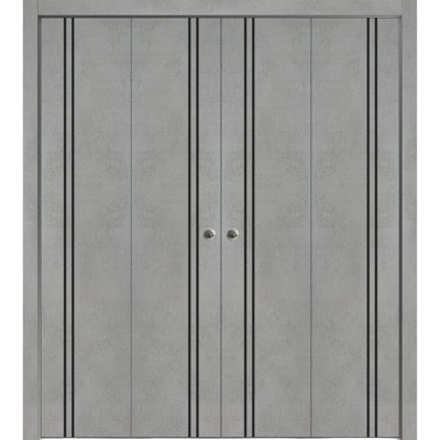 Porte pliante en bois massif massif