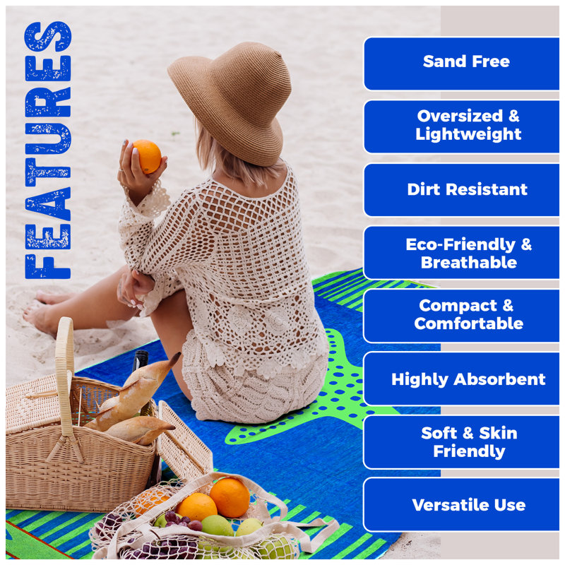 Cotton Blend Ultra Light Beach Towel