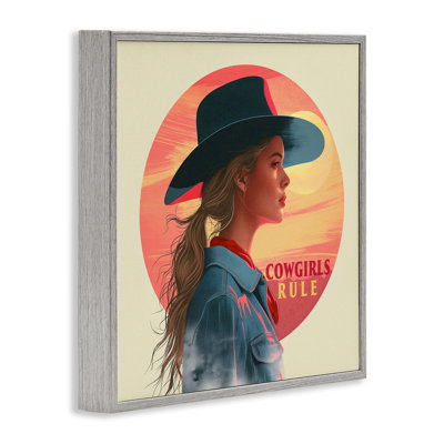 «Cowgirls Rules Portrait», art de la giclée encadrée par Steve Hunziker