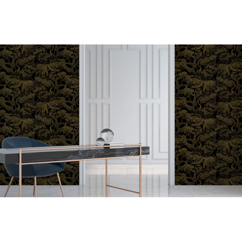 Floral Wallpaper Double Roll, Jade