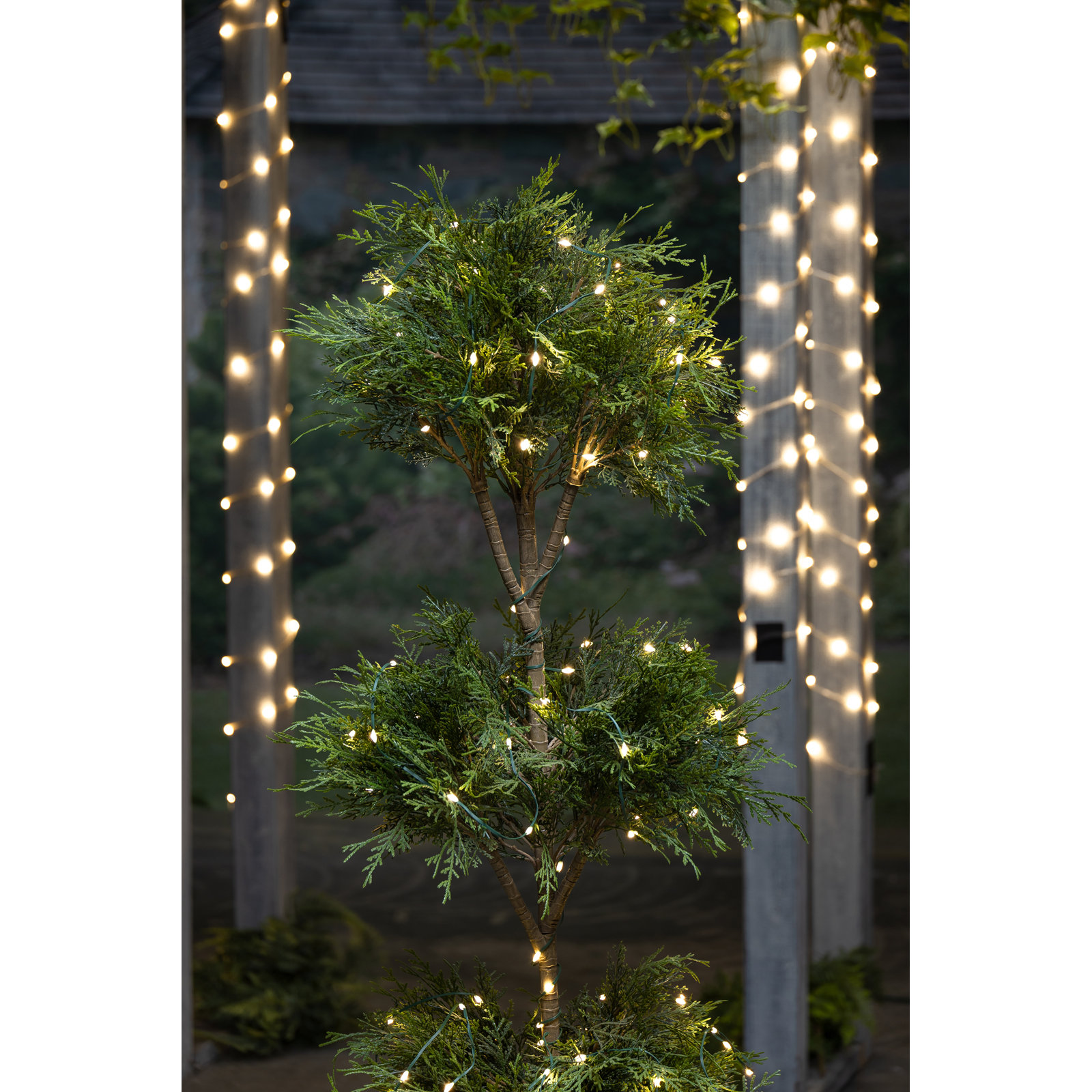 50' Connectable Ribbon Wrap Lights, Green