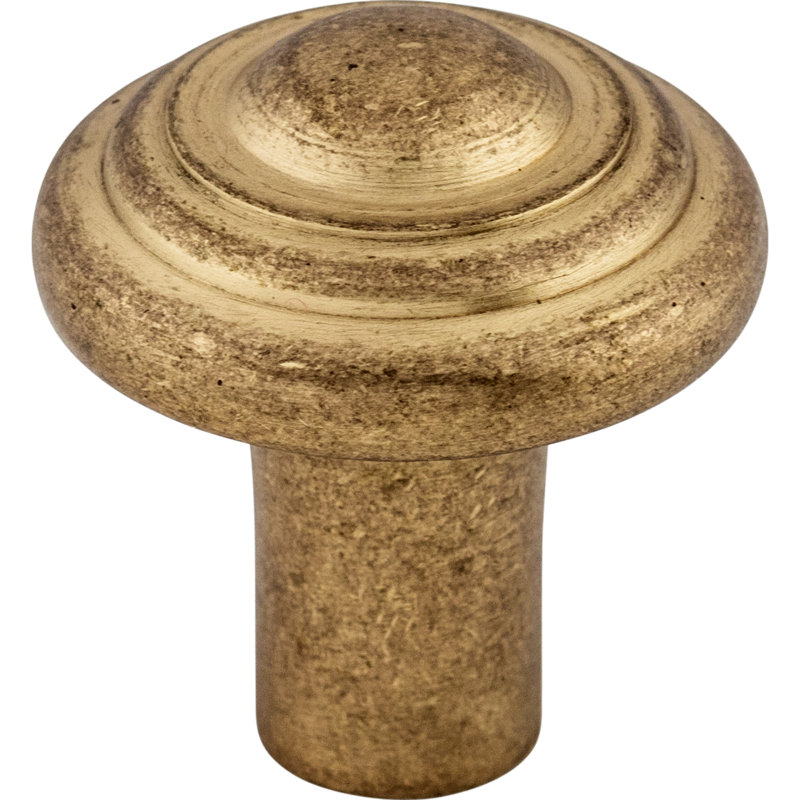 Aspen Button 1 1/4" Diameter Round Knob, 1 1/4" Knob Diameter, Light Bronze