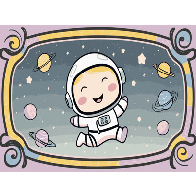 Tapis pour enfants East Urban Home Space Planets Astronauts