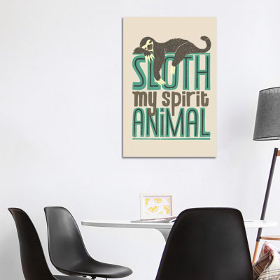 Sloth Is My Spirit Animals 1 Piece Wrapped Canvas Painting