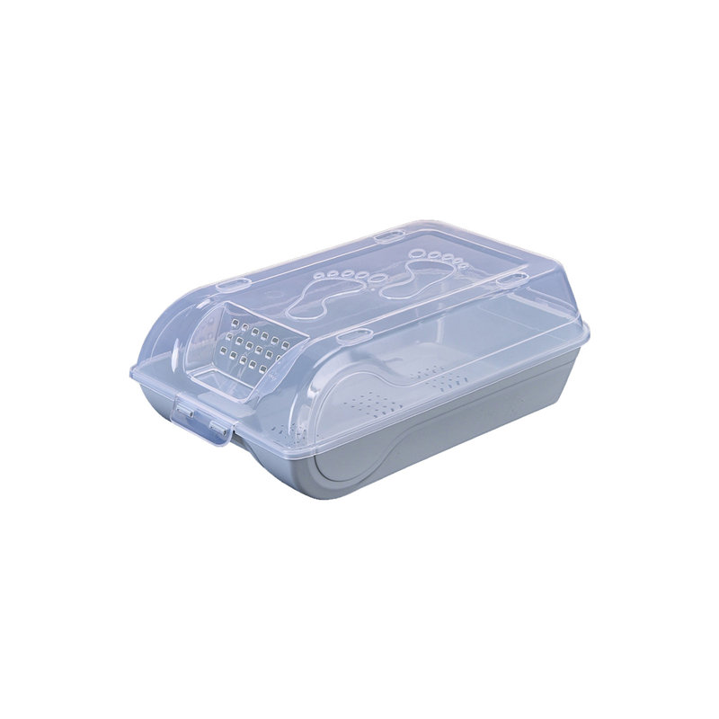 Household Plastic Transparent Shoe Box  Breathable Shoe Organizer Stackable Men's And Women's Shoe Storage Box