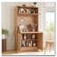 69''H Buffet with Hutch and Foldable Workstation, Multifunctional Storage Cabinet Cupboard with Adjustable Shelf and Power Outlet-696453902