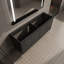 Armoire de rangement pour meuble-lavabo autoportant avec portes à fermeture douce et facile à assembler