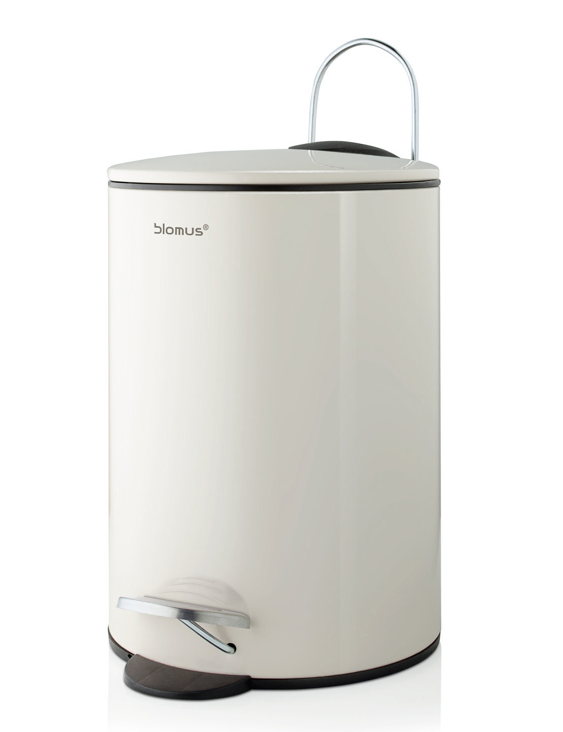 Tubo 0.79gal Step-On Trash Can, Moonbeam/Cream