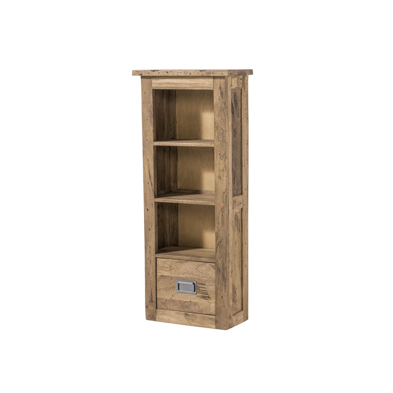 Railway Solid Wood 50 cm W Display Cabinet, White