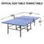 Ensemble de table de ping-pong de table de tennis de table pliable et portable de taille moyenne pour jeux d'intérieur avec filet