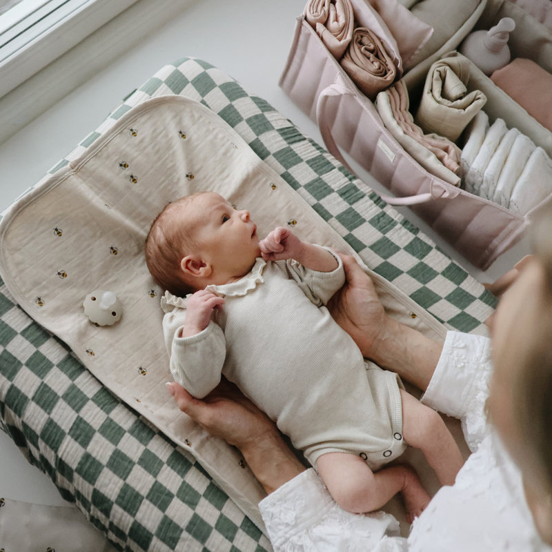 Changing Pad Cover, Olive Check