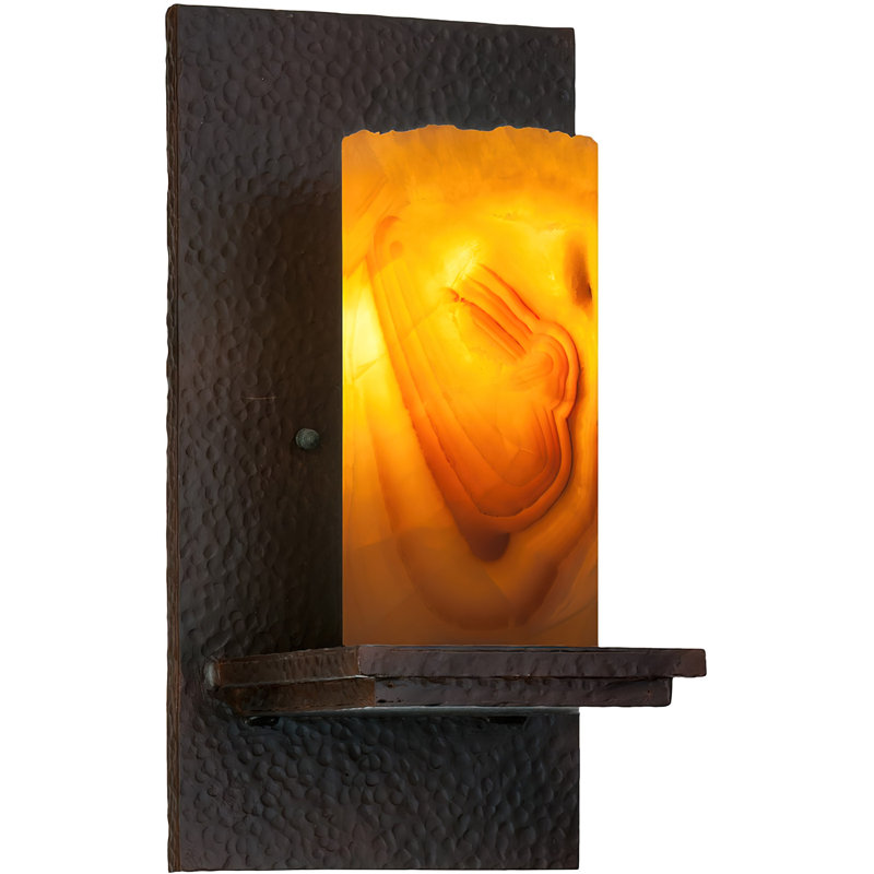 Alma 1 - Light Armed Sconce, Pewter Gold