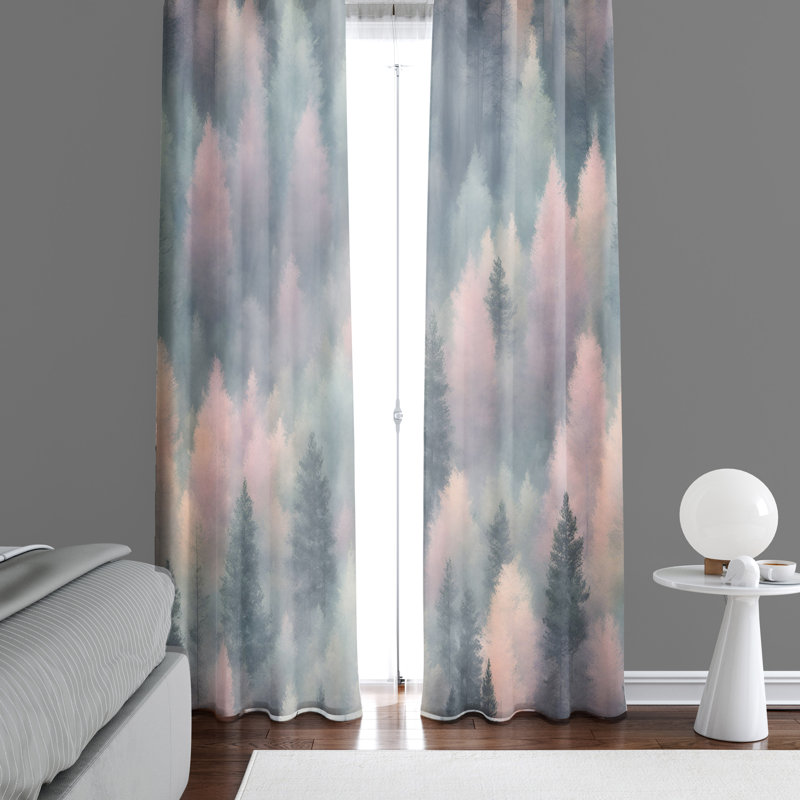 Paire de rideaux semi-transparents en polyester Rohat, L 20 po x L 82 po