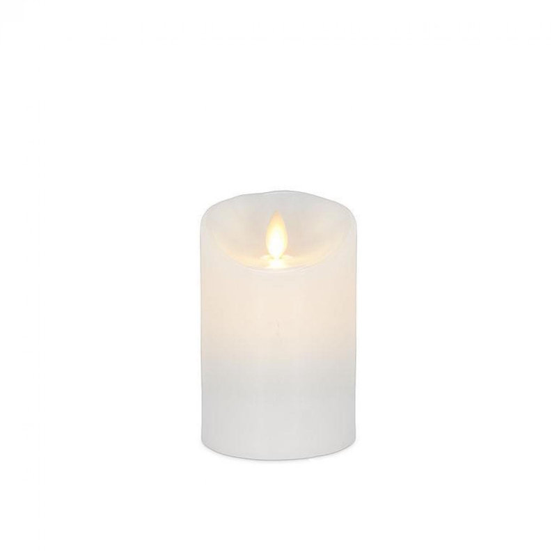 Bougie sans flamme Reallite, Blanc / Blanc, 4,5 po x 3 po sans flamme