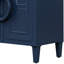 Armoire de rangement française en bleu marine - Quatre portes et détails de buffet à quatre portes pour les espaces de vie