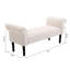 Banc de chambre de 52 po avec revêtement en lin blanc crème pour une expérience décorative confortable