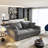 Nerissa 102.4" Corduroy Modular Cloud Couch Comfy Sofa with Square Armrests-320472427