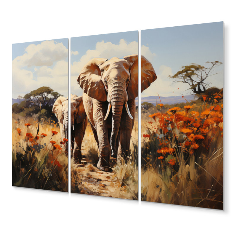 Ensemble de décoration murale Elephant Family Harmony - Animaux
